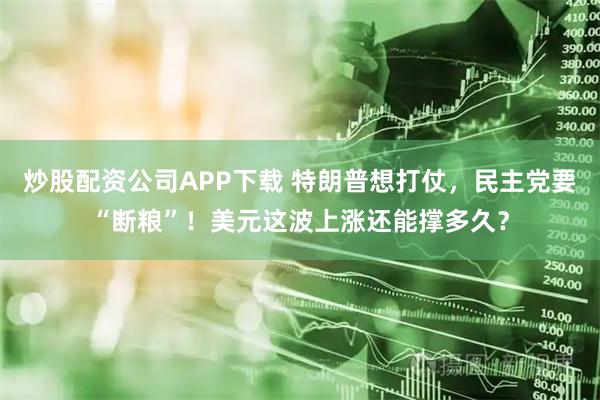 炒股配资公司APP下载 特朗普想打仗，民主党要“断粮”！美元这波上涨还能撑多久？